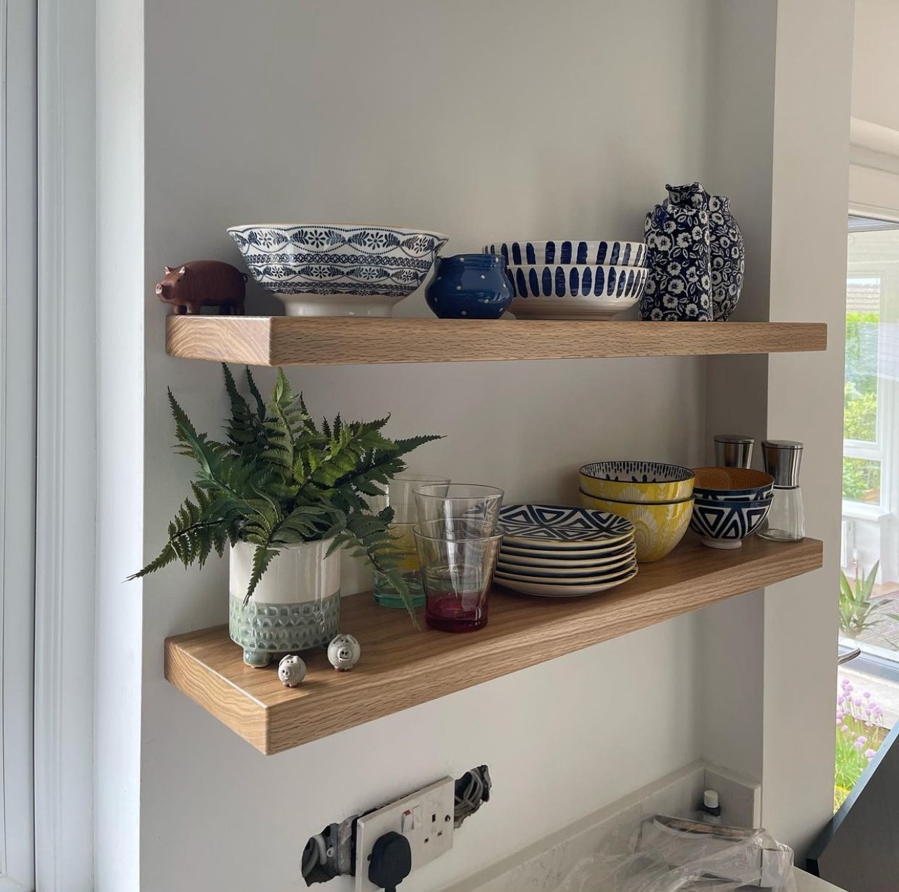 Oak Floating Shelves